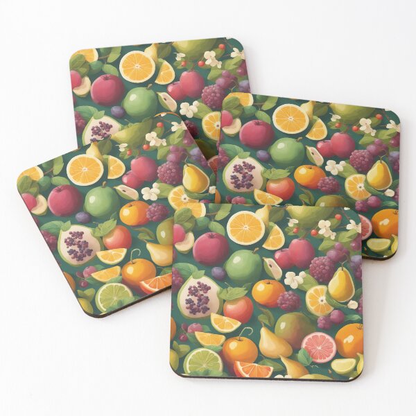 Item preview, Flat Design Fruit Floral Pattern designed and sold by hjian8219.