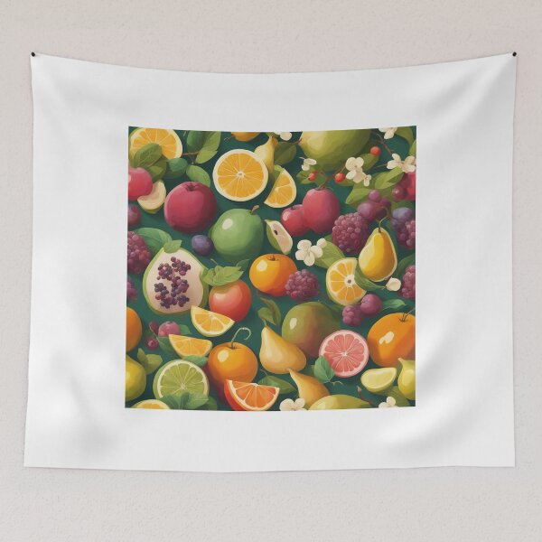 Item preview, Flat Design Fruit Floral Pattern designed and sold by hjian8219.