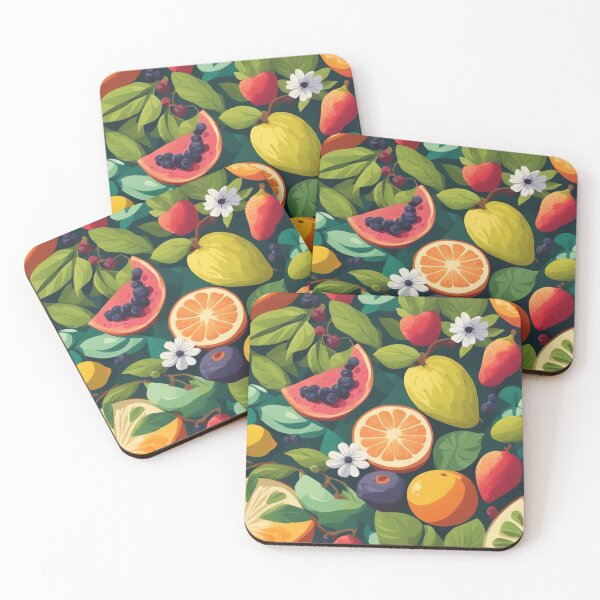 Item preview, Flat Design Fruit Floral Pattern designed and sold by hjian8219.