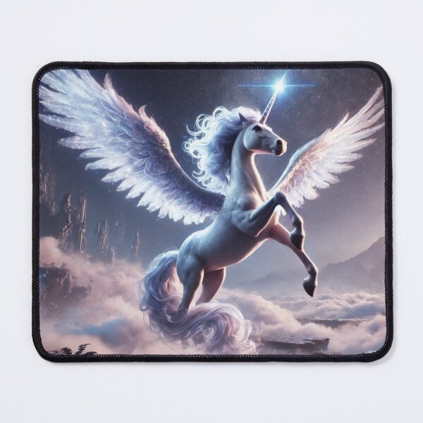Item preview, Mystical Alicorn Hybrid in Enchanted Realm - Fantasy Creature Art designed and sold by FantasyHybrids.
