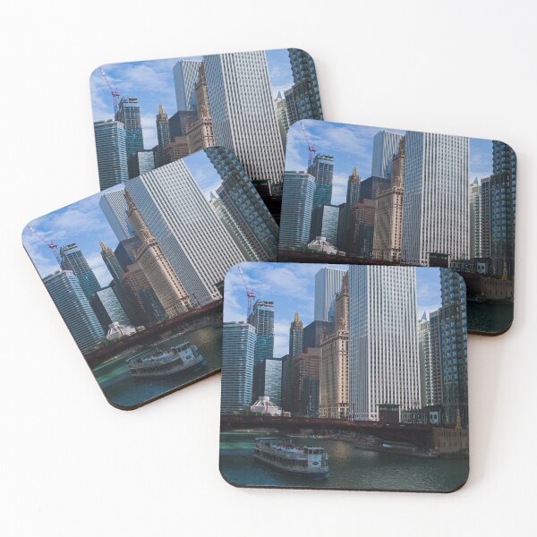 Item preview, Chicago River and Skyscrapers designed and sold by World Wondering Travel Photography.