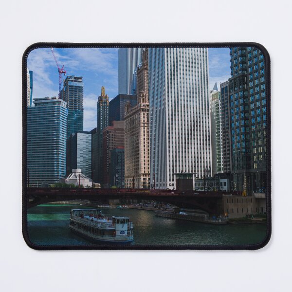 Item preview, Chicago River and Skyscrapers designed and sold by World Wondering Travel Photography.