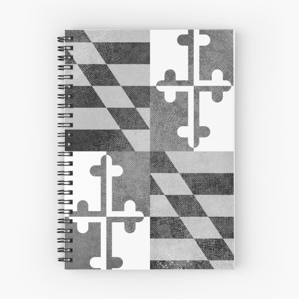 Item preview, Grayscale Maryland Flag, Vertical designed and sold by merlinmerchshop.