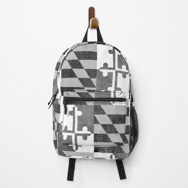 Item preview, Grayscale Maryland Flag, Vertical designed and sold by merlinmerchshop.