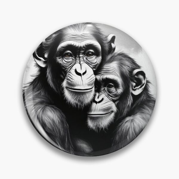 Item preview, Two chimpanzees designed and sold by hhh-art.