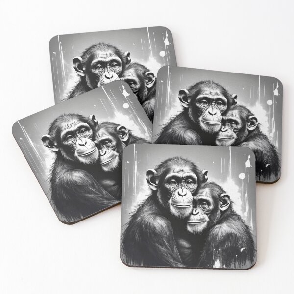 Item preview, Two chimpanzees designed and sold by hhh-art.