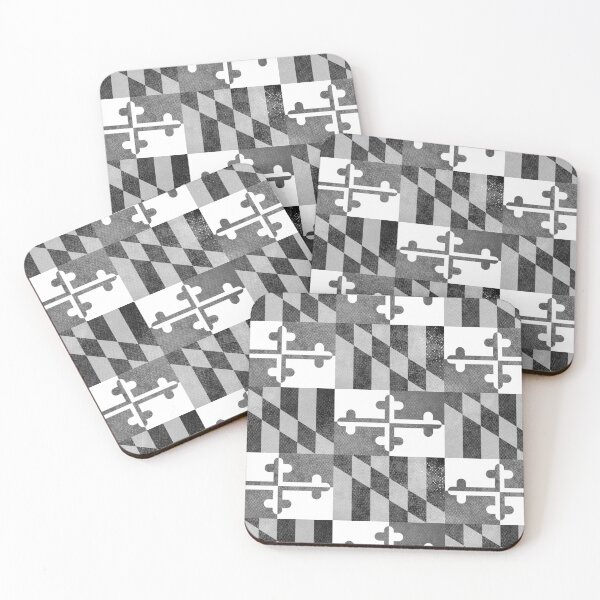 Item preview, Grayscale Maryland Flag, Horizontal designed and sold by merlinmerchshop.