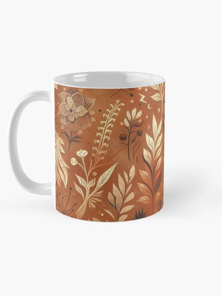 Thumbnail 5 of 6, Coffee Mug, Rust Pattern Fabric designed and sold by Rui Fernandes.