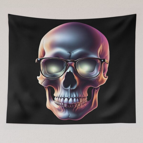 Item preview, Skull with glasses designed and sold by DebriArte.