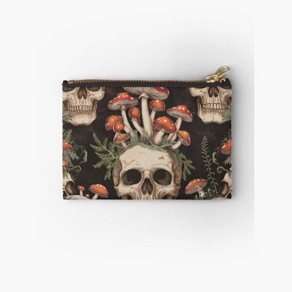Item preview, Dark forest goblincore aesthetic goblin forestcore skulls and red amanita mushrooms  designed and sold by Fantasy Cache.