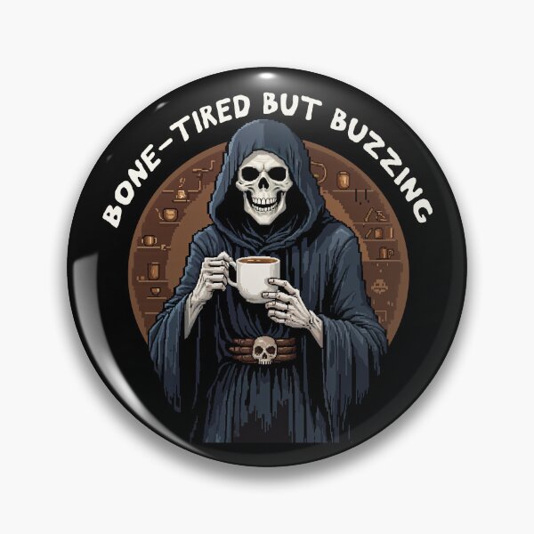 Artikelvorschau, Knochenmüde, aber schwungvolle Kaffeeliebhaberin Reaper entworfen und verkauft von TeeARTHY.
