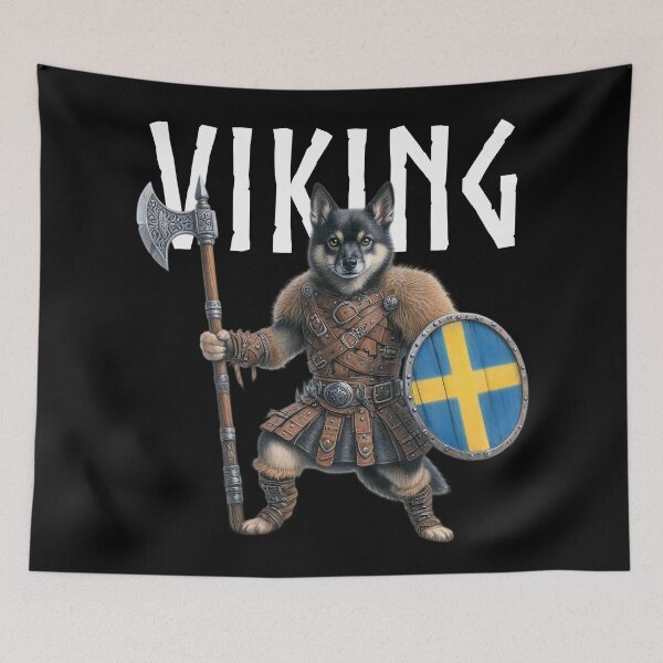 Item preview, Swedish Viking Dog Defender of Norse Legends designed and sold by HolidayT-Shirts.