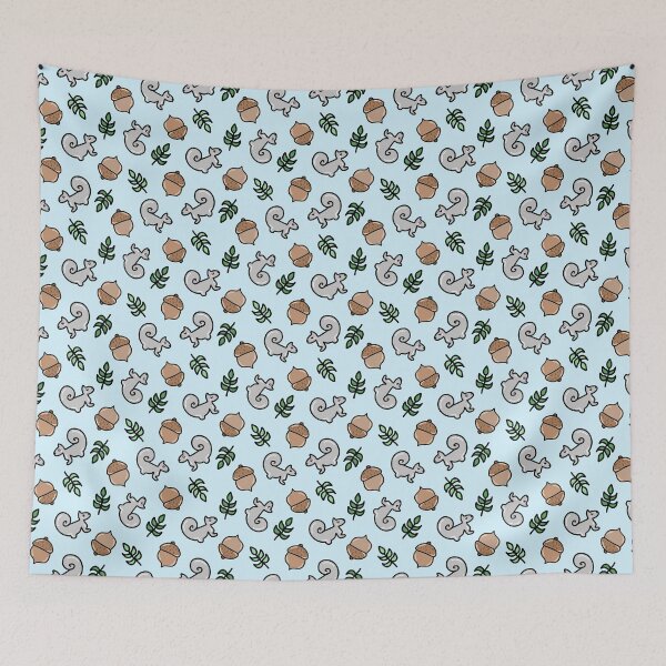 Item preview, Magical Forest Whimsical Woodland Squirrels, Acorns, and Leaves Doodles Pattern, made by EndlessEmporium  designed and sold by EndlessEmporium.