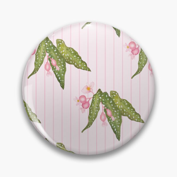 Item preview, Polka Dot Begonia on Pink Stripes designed and sold by JocelynBateson.