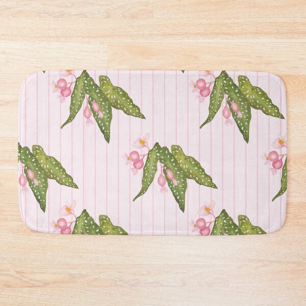 Item preview, Polka Dot Begonia on Pink Stripes designed and sold by JocelynBateson.