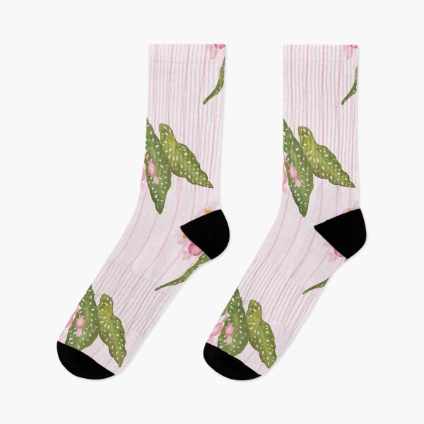 Item preview, Polka Dot Begonia on Pink Stripes designed and sold by JocelynBateson.