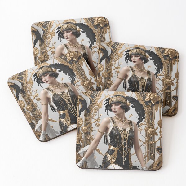 Item preview, Dramatic, Glamour, Roaring 1920's Flapper Portrait (#12 of a Collection) designed and sold by GoddessExp.