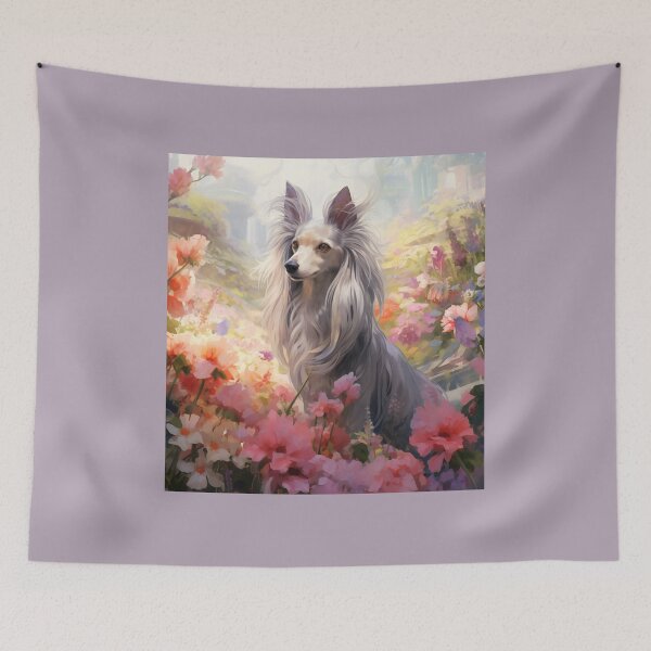 Item preview, Chinese Crested in a Flower Garden designed and sold by Samuelsboro.