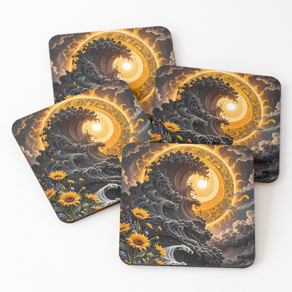 Item preview, Cloud Waves and Flowers, Ai Generated Art  designed and sold by ACC .