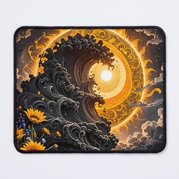 Item preview, Cloud Waves and Flowers, Ai Generated Art designed and sold by ACC .