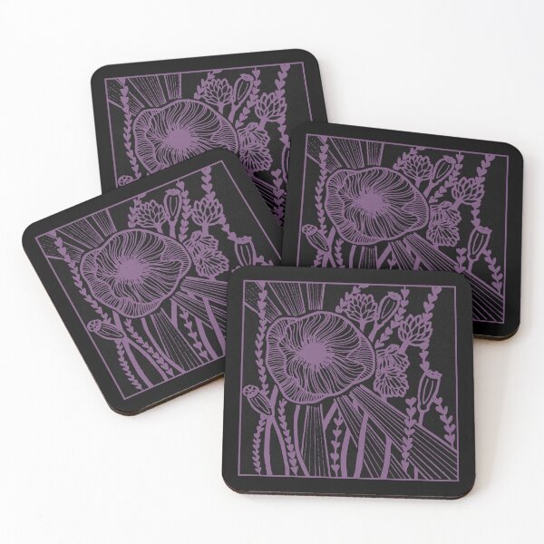 Item preview, Radiant Poppy Pen & Ink Illustration - Coal + Plum designed and sold by Irene Estelle.