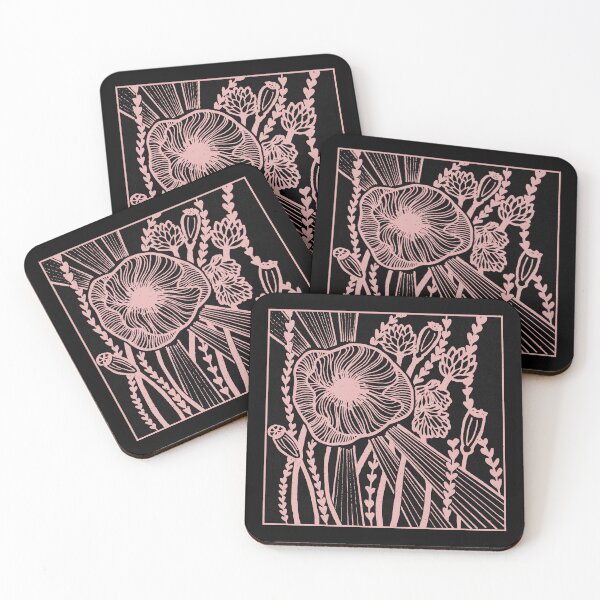 Item preview, Radiant Poppy Pen & Ink Illustration - Coal + Rose designed and sold by Irene Estelle.