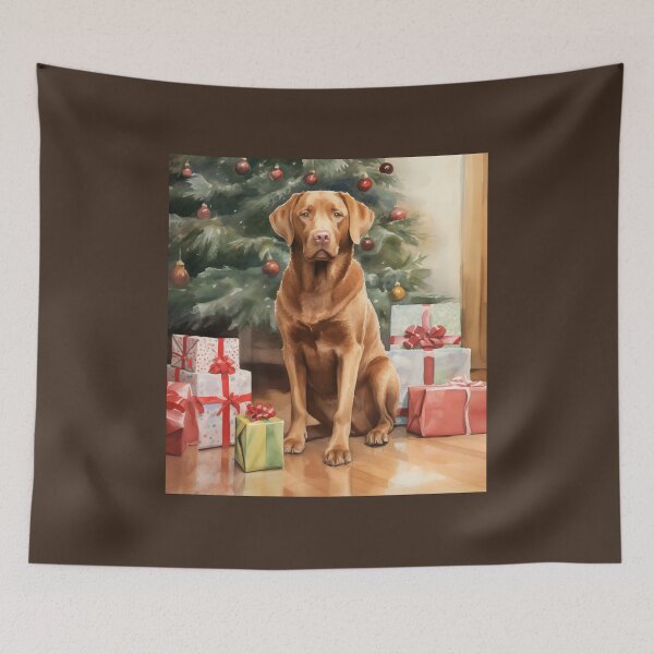 Item preview, Christmas Portrait of a Chesapeake Bay Retriever designed and sold by Samuelsboro.