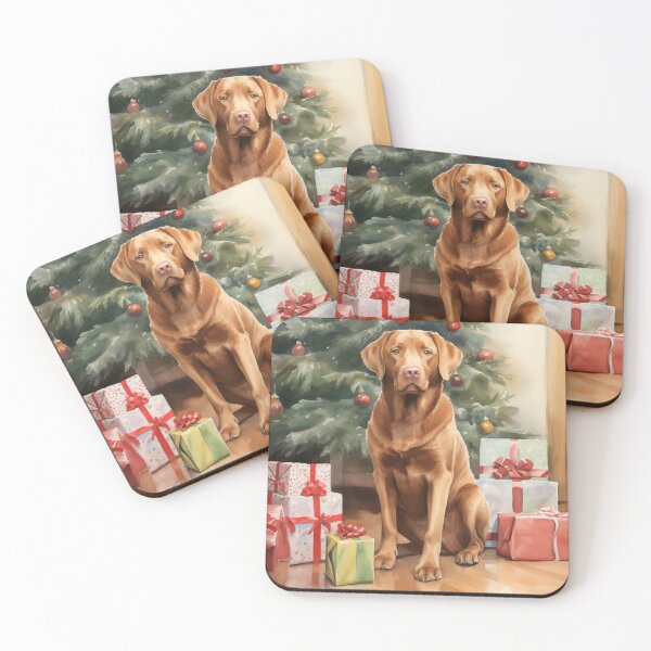 Item preview, Christmas Portrait of a Chesapeake Bay Retriever designed and sold by Samuelsboro.