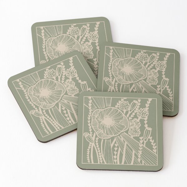 Item preview, Radiant Poppy Pen & Ink Illustration - Sage + Dove designed and sold by Irene Estelle.