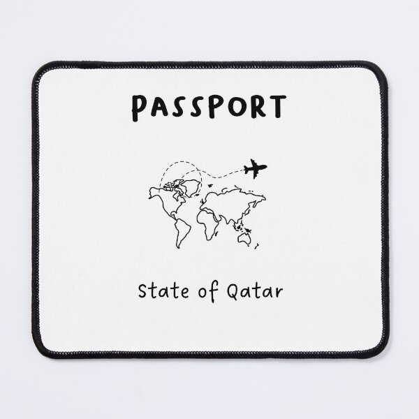 Item preview, State of Qatar | Passport Design | Travel or Global Exploration | Minimalist Design designed and sold by RM-Journey.