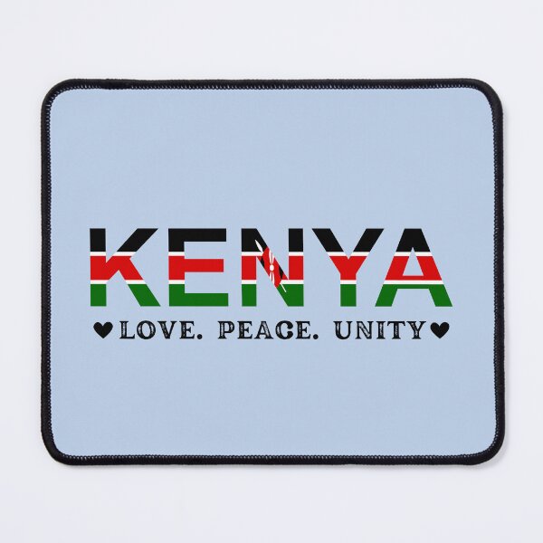 Item preview, Simple Kenyan Flag with Love Peace and Unity Kenyan Flag Symbol designed and sold by KBMeyer.