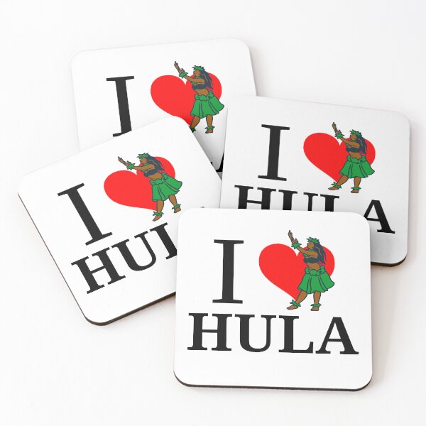 Item preview, I heart hula with hula girl T-shirt designed and sold by GuesthozGraphix.