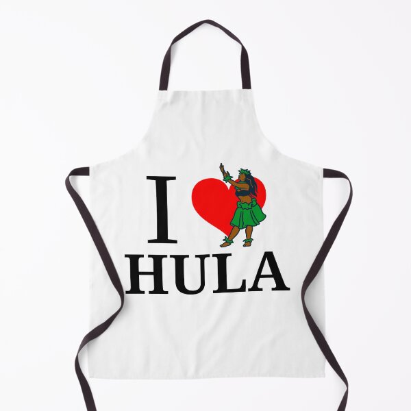 Item preview, I heart hula with hula girl T-shirt designed and sold by GuesthozGraphix.