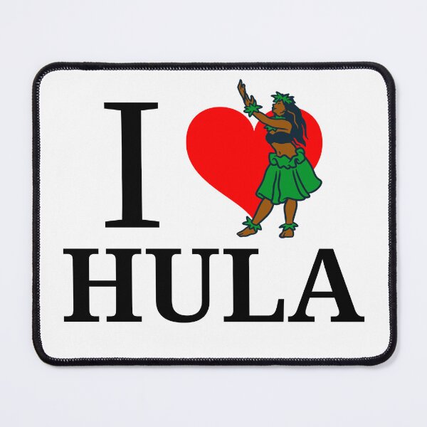 Item preview, I heart hula with hula girl T-shirt designed and sold by GuesthozGraphix.