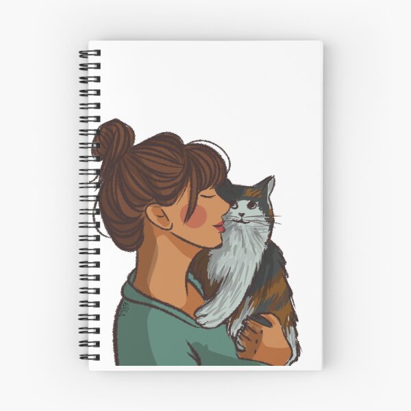 Item preview, A picture of a woman with her cat   designed and sold by Hessah-HA.