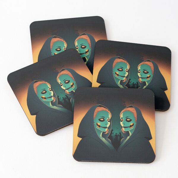 Item preview, Twin Zombies Halloween Pop Art designed and sold by TechnoWhimsy.