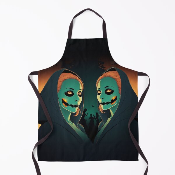 Artikelvorschau, Zwillingszombies Halloween Pop Art entworfen und verkauft von TechnoWhimsy.
