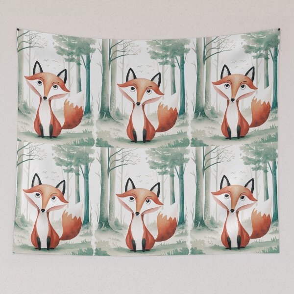 Item preview, Whimsical Fox. Fantasy cute fox, magical forest, enchanting woodland, vintage fox designed and sold by FoxVibes.