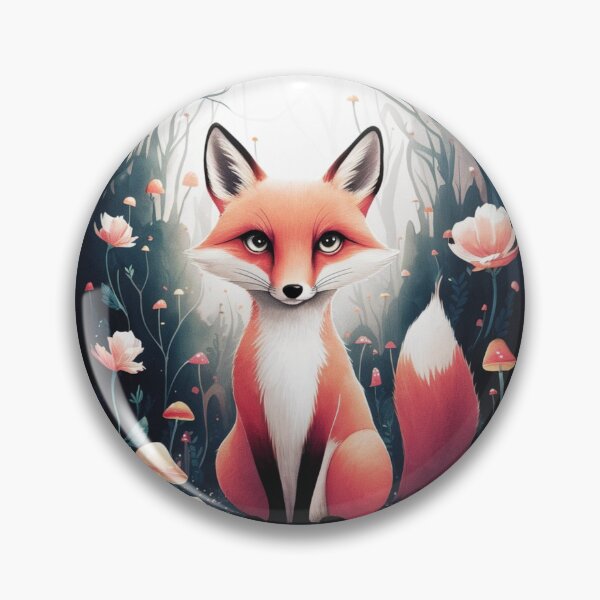Item preview, Whimsical Fox. Fantasy cute fox, magical forest, enchanting woodland, vintage fox designed and sold by FoxVibes.