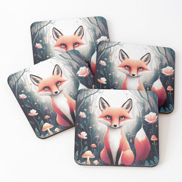 Item preview, Whimsical Fox. Fantasy cute fox, magical forest, enchanting woodland, vintage fox designed and sold by FoxVibes.