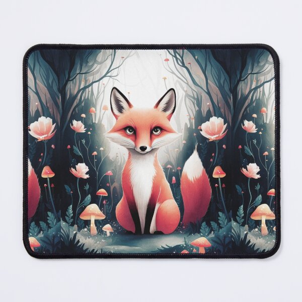 Item preview, Whimsical Fox. Fantasy cute fox, magical forest, enchanting woodland, vintage fox designed and sold by FoxVibes.