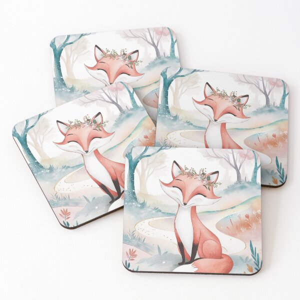 Item preview, Whimsical Fox. Fantasy cute fox, magical forest, enchanting woodland, vintage fox designed and sold by FoxVibes.