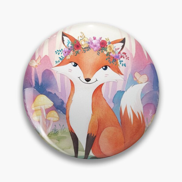 Item preview, Whimsical Fox. Fantasy cute fox, magical forest, enchanting woodland, vintage fox designed and sold by FoxVibes.