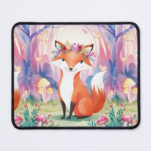 Item preview, Whimsical Fox. Fantasy cute fox, magical forest, enchanting woodland, vintage fox designed and sold by FoxVibes.