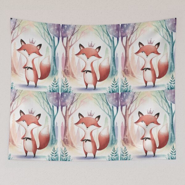 Item preview, Whimsical Fox. Fantasy cute fox, magical forest, enchanting woodland, vintage fox designed and sold by FoxVibes.