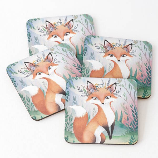 Item preview, Whimsical Fox. Fantasy cute fox, magical forest, enchanting woodland, vintage fox designed and sold by FoxVibes.