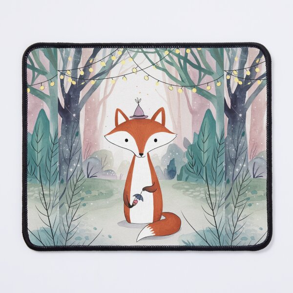 Item preview, Whimsical Fox. Fantasy cute fox, magical forest, enchanting woodland, vintage fox designed and sold by FoxVibes.