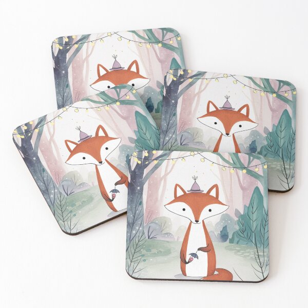 Item preview, Whimsical Fox. Fantasy cute fox, magical forest, enchanting woodland, vintage fox designed and sold by FoxVibes.