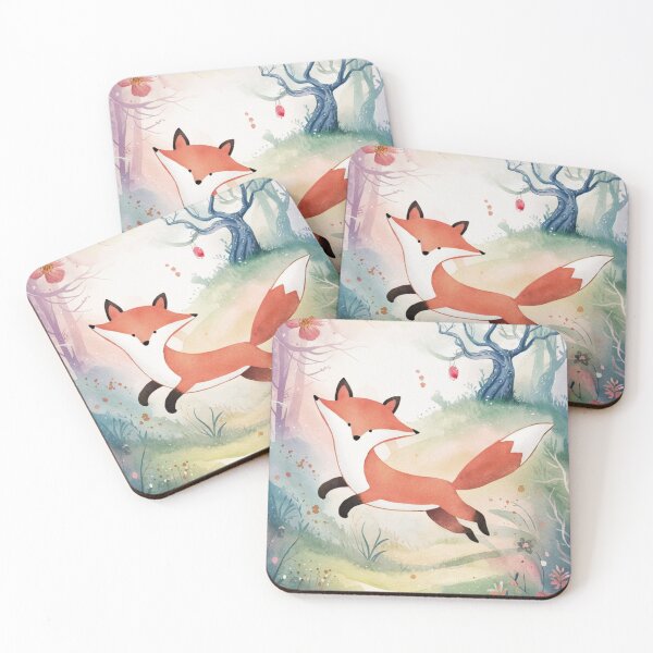 Item preview, Whimsical Fox. Fantasy cute fox, magical forest, enchanting woodland, vintage fox designed and sold by FoxVibes.