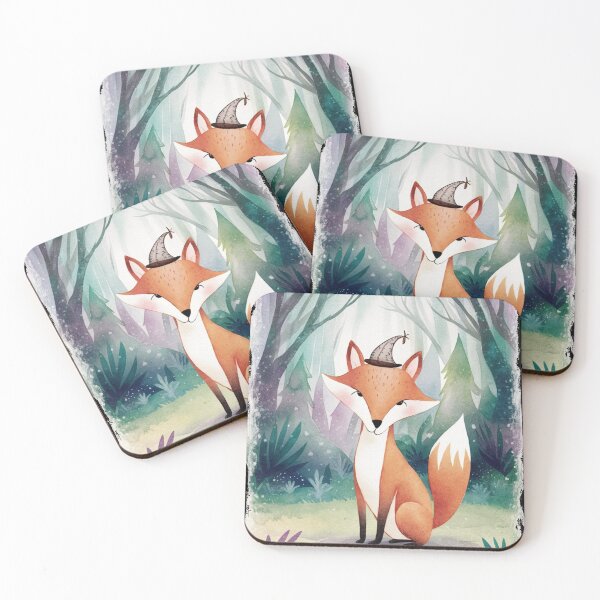 Item preview, Whimsical Fox. Fantasy cute fox, magical forest, enchanting woodland, vintage fox designed and sold by FoxVibes.